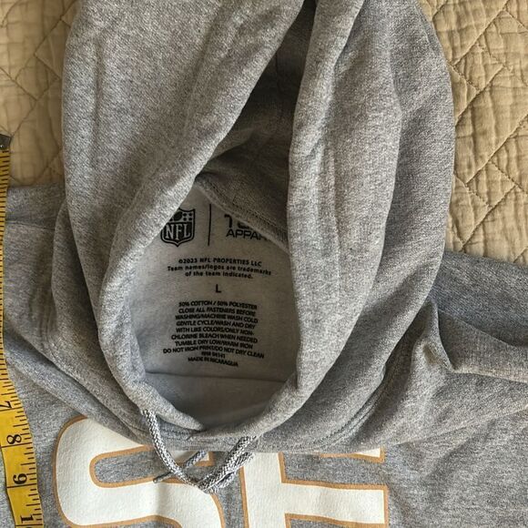 NFL Team Apparel "San Francisco 49ers" Hooded Sweatshirt, Unisex, NWOT, Large - Picture 6 of 9